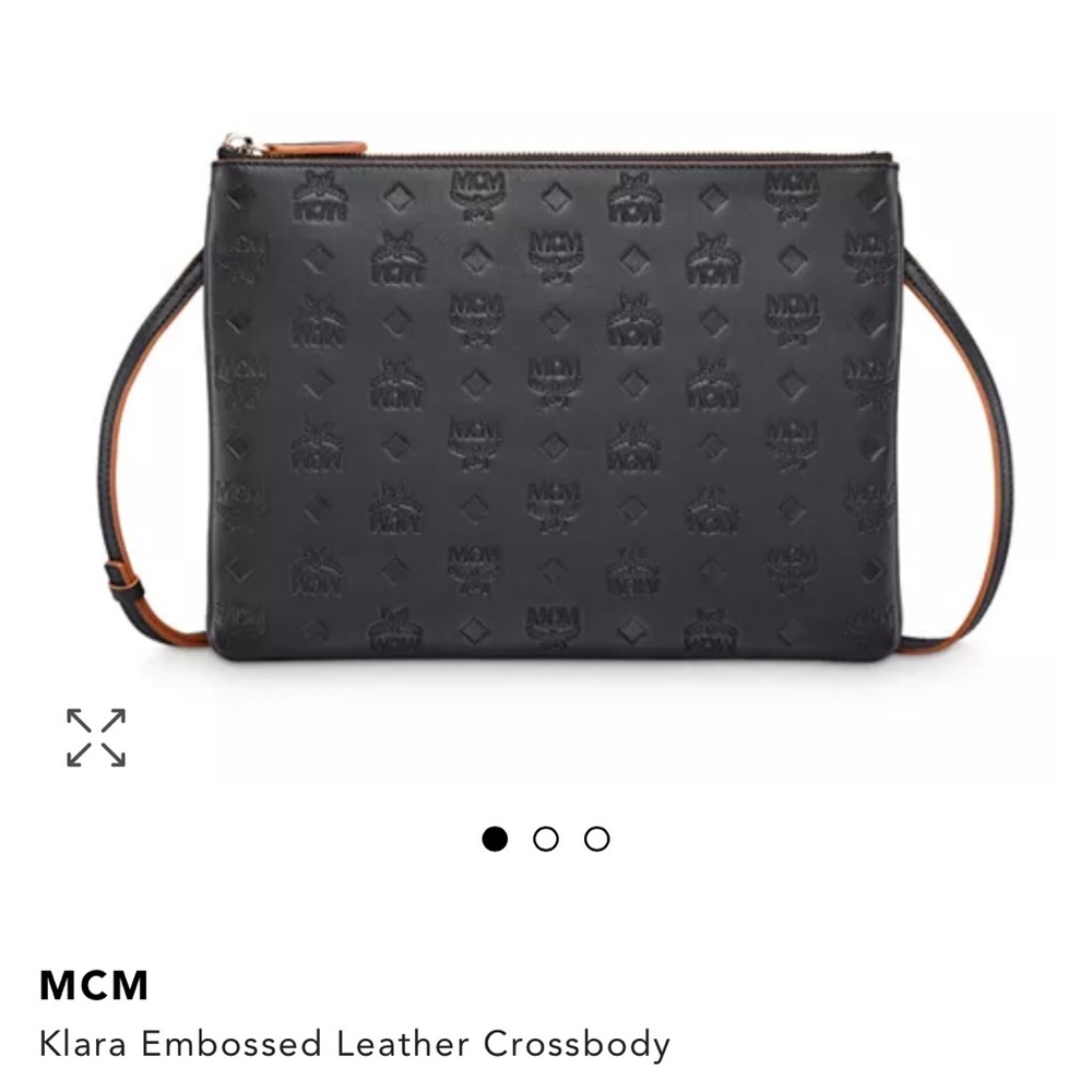 MCM KLARA EMBOSSED LEATHER CROSSBODY!